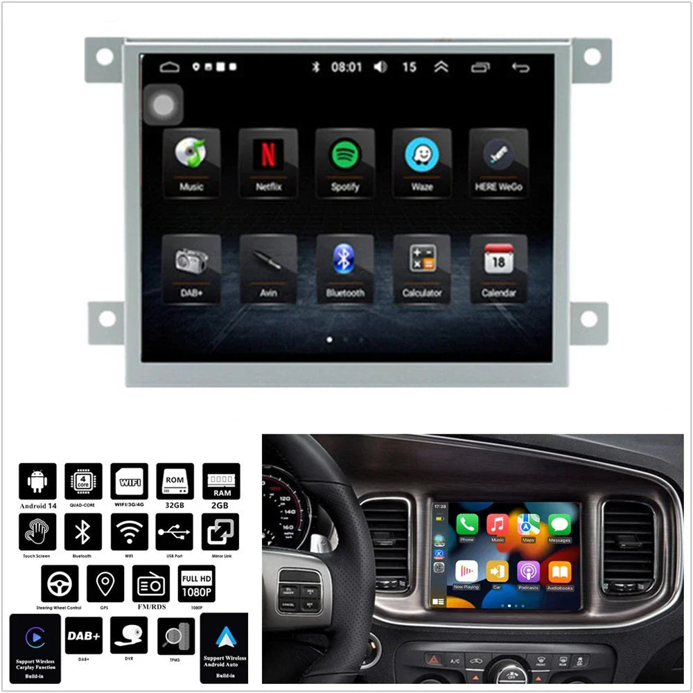 8.4" Android GPS Stereo Radio for Dodge Charger Chrysler (2011-2014)