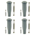 Set of 4 NGK Laser Iridium Spark Plugs & Coil Boots for Mazda Tribute (2001–2007)