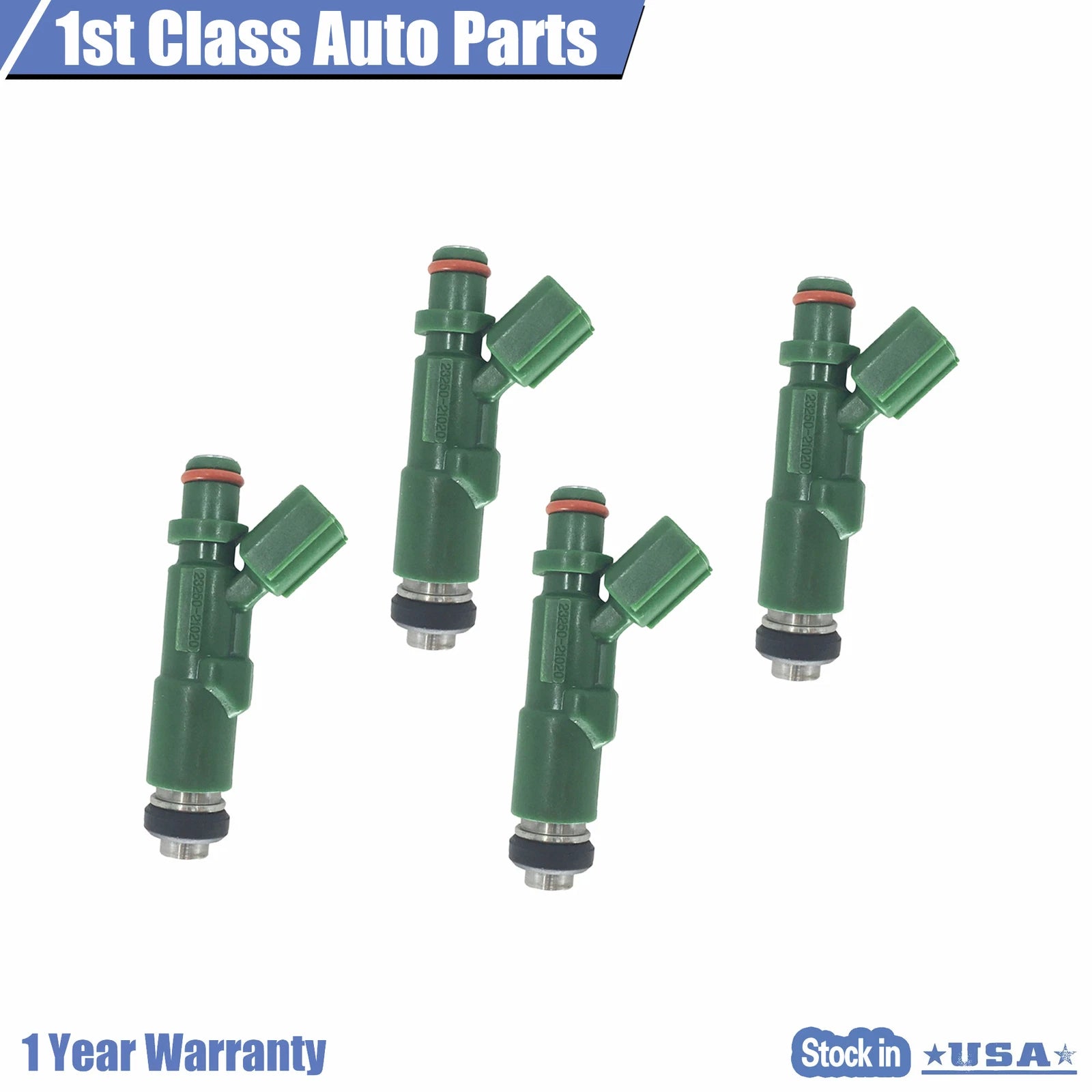 Set of 4 Fuel Injectors for Toyota Prius, Scion xA, xB, Echo (2001–2009) 23250-21020