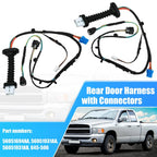 2X Rear Door Harness w/ Connectors 56051931AA for Dodge RAM 1500 2500 3500 (2010–2018)