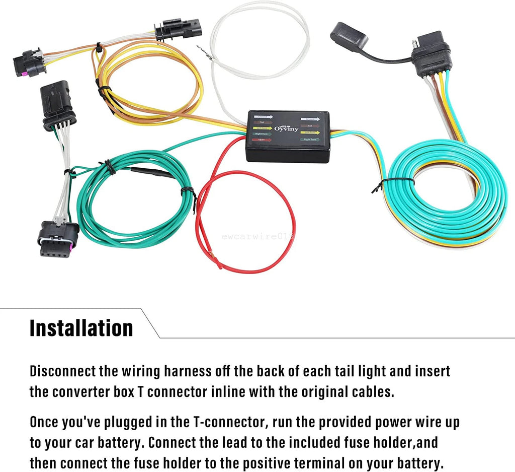 Trailer Wiring Harness T-Connector 56274 for Jeep Renegade (2015–2021)
