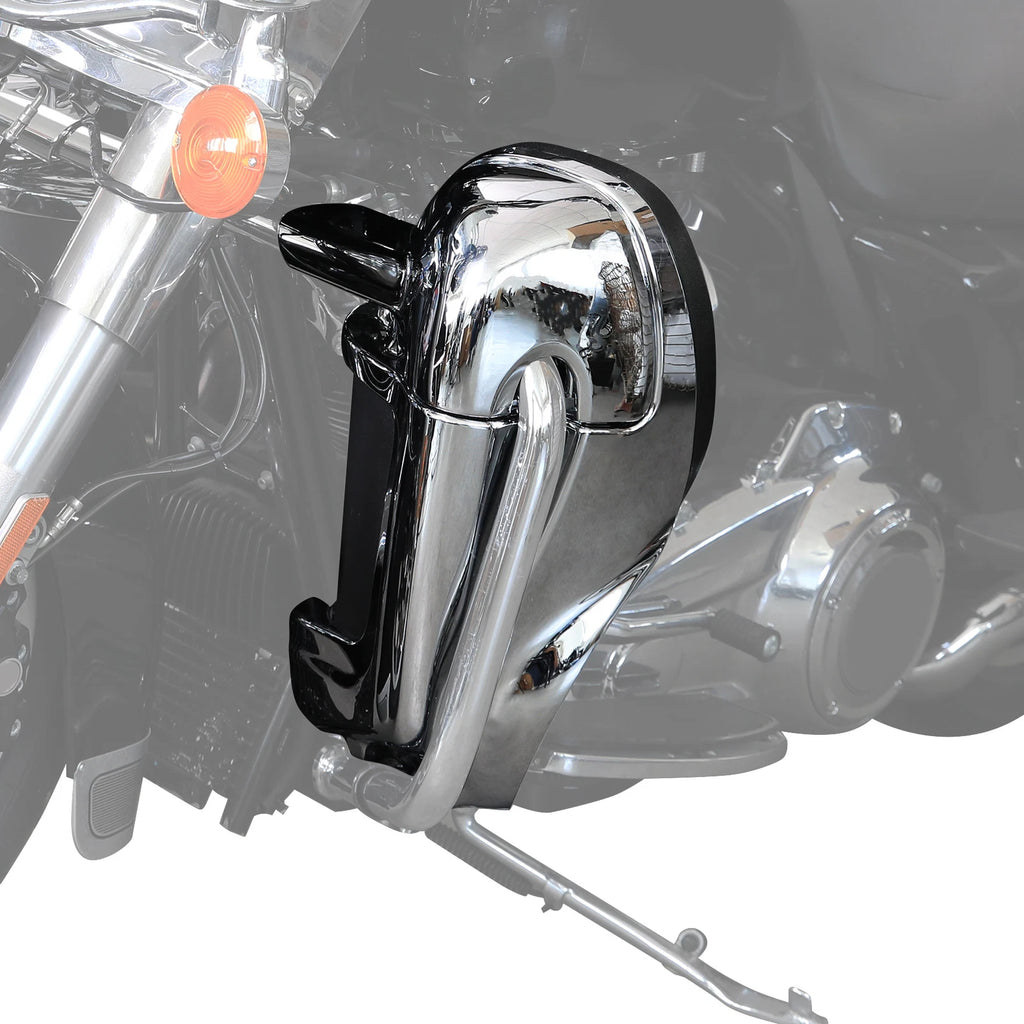 Chrome Lower Vented Leg Fairing Glove Box for Harley-Davidson Touring