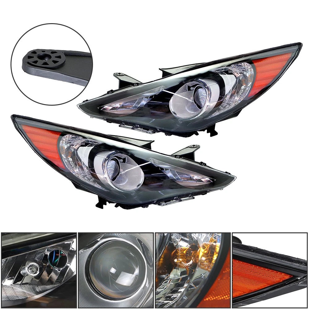 Headlight Assembly Set for Hyundai Sonata (2011–2014) Left & Right