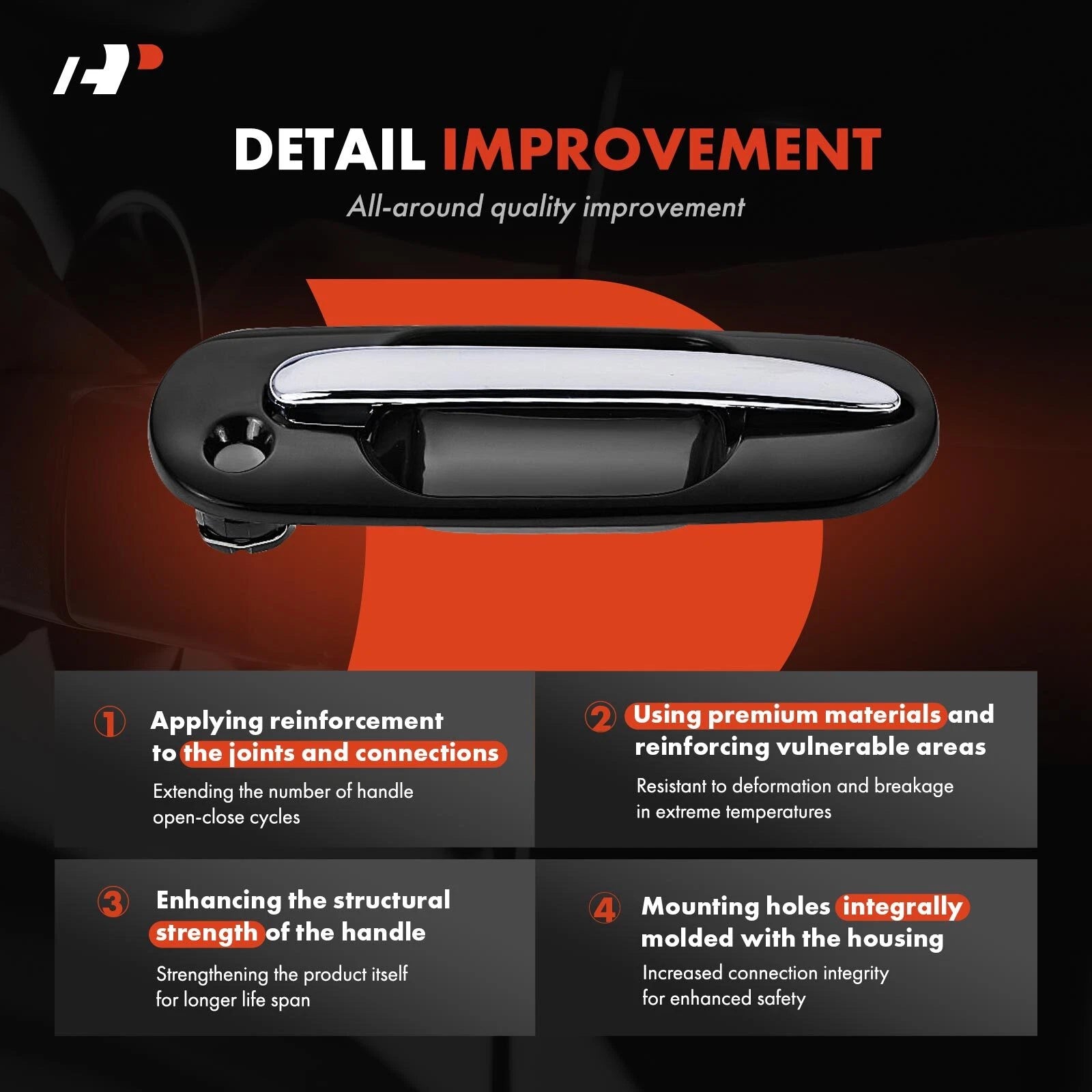 Chrome Exterior Door Handle for Honda CR-V (1997–2001)
