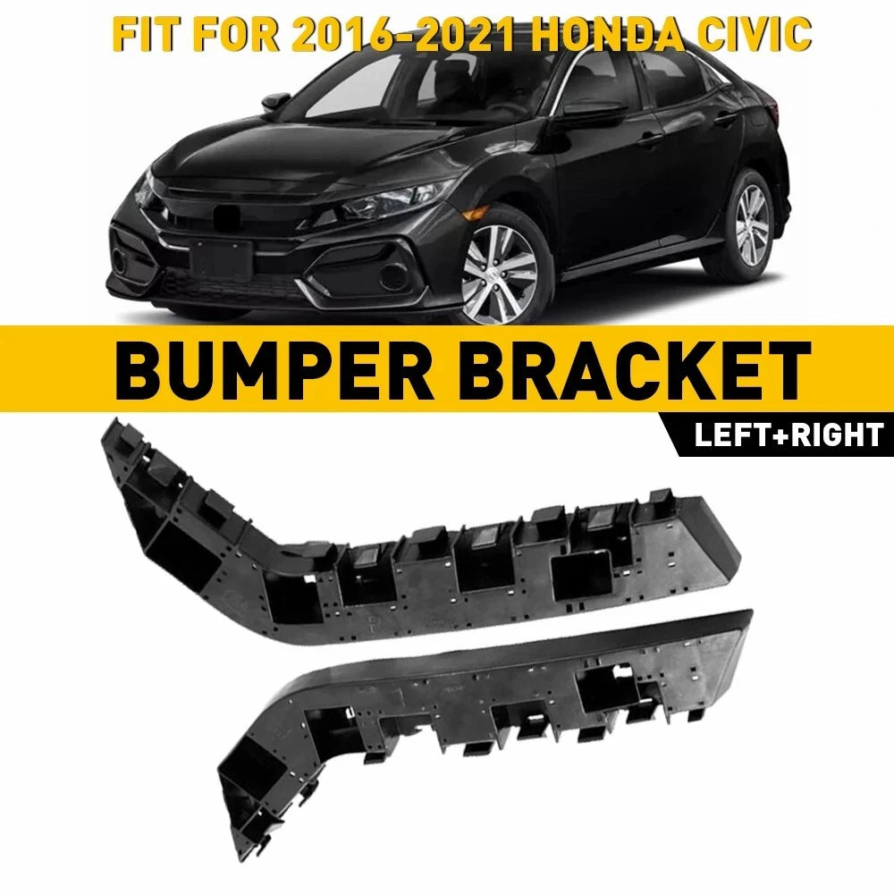 Set of 2 Front Bumper Retainer Support Brackets for Honda Civic (2016–2021)