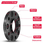 HubCentric Wheel Spacer Set for BMW (2010-2013) (4pc, 12mm & 15mm)