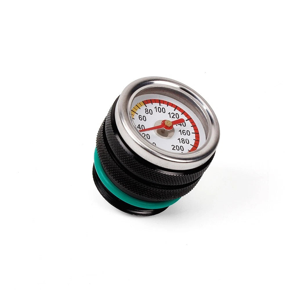 2X Oil Temperature Gauge Filler Cap for Motorcycle (0-200 Celsius)