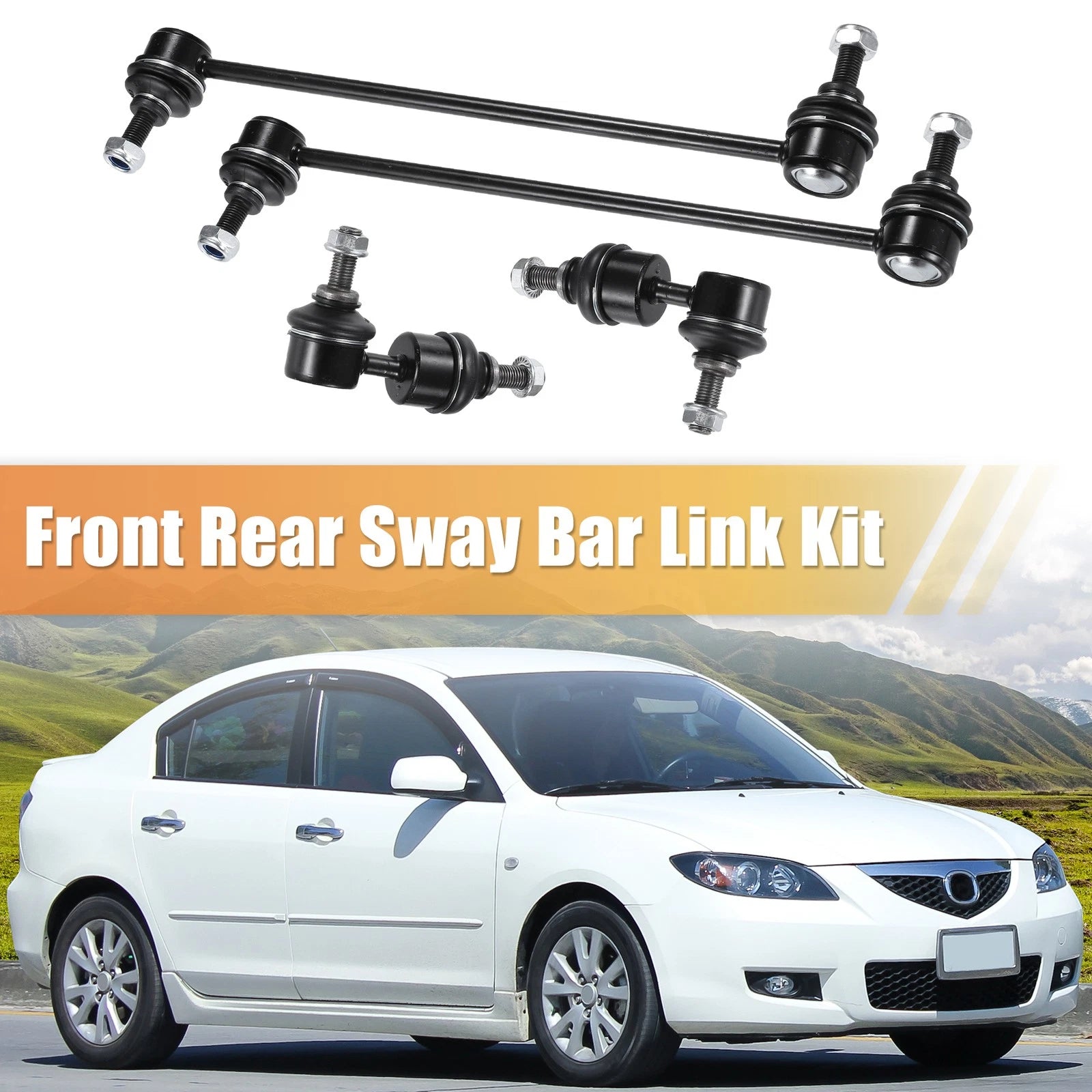 Set of 4 Sway Bar Stabilizer End Links for Mazda 3 (2004–2013) No.K80235/K80867