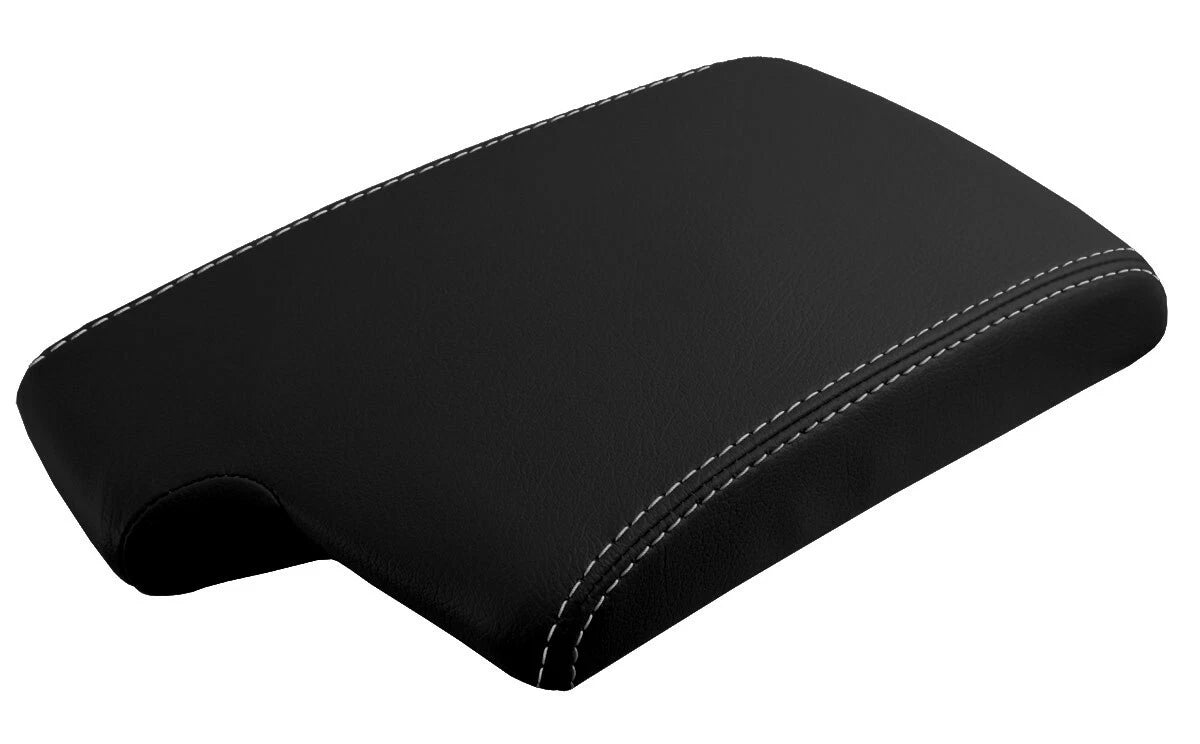 Leather Console Lid Armrest Cover for BMW E90 (2005–2013) Gray Stitch