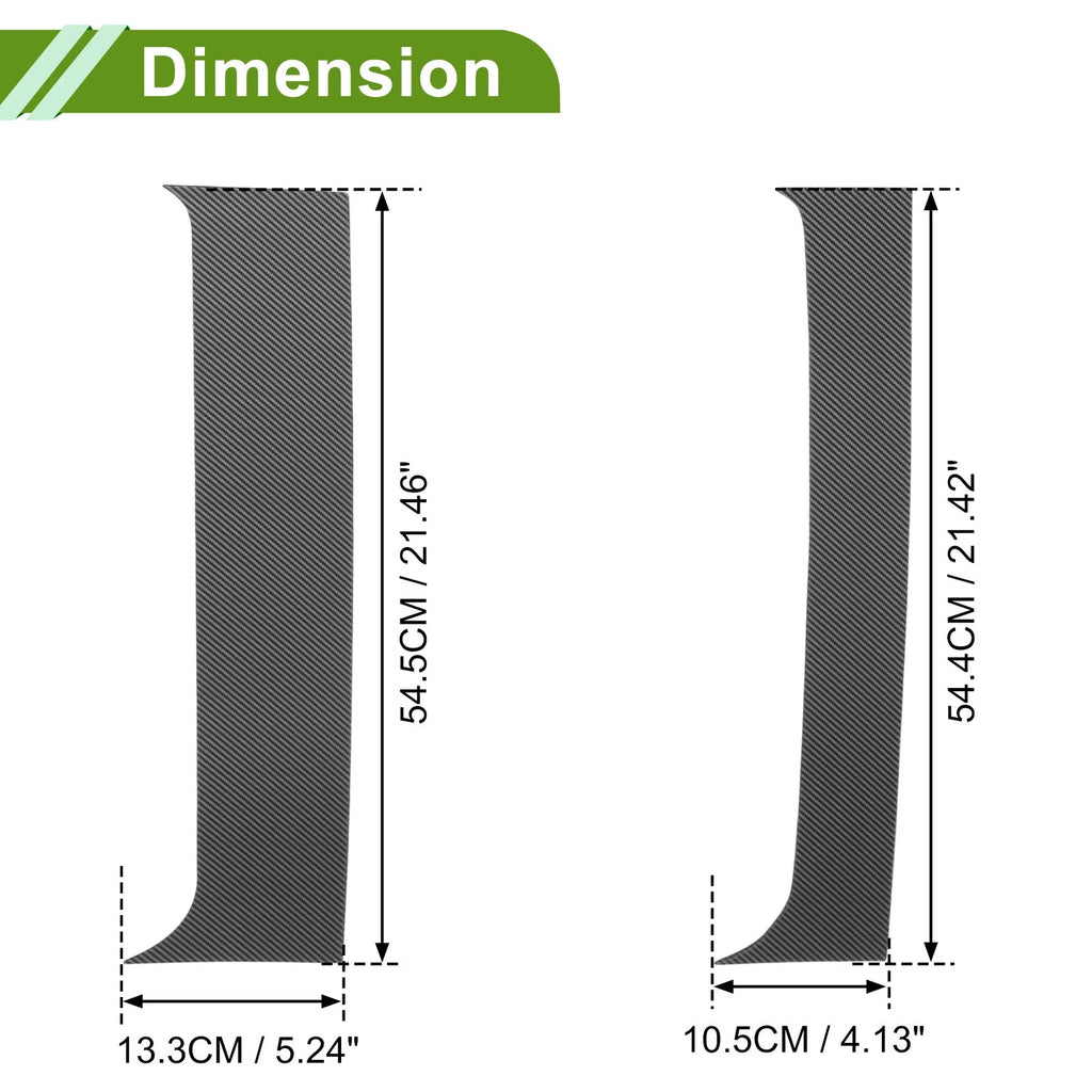 Set of 4 Pillar Window Trim for Chevy Blazer (1995–2005) Carbon Fiber Black