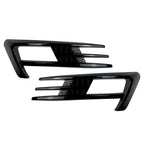 Fog Light Lamp Cover Bumper Grille Trim for VW Golf 7 MK7 (2013–2016) - Black Pair