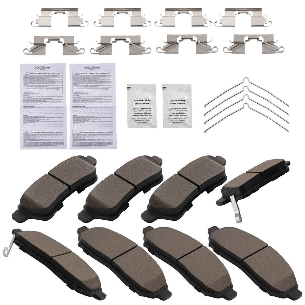 Front & Rear Ceramic Brake Pads for Nissan Frontier (2005–2024) / Suzuki Equator (2009–2012)