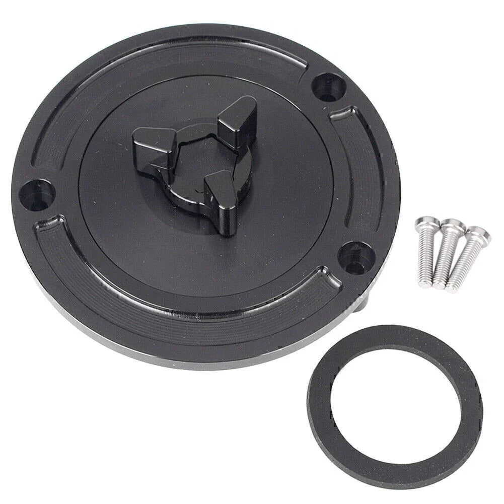 Black CNC Fuel Tank Cover Gas Cap for Kawasaki Ninja 250R 1988-2007