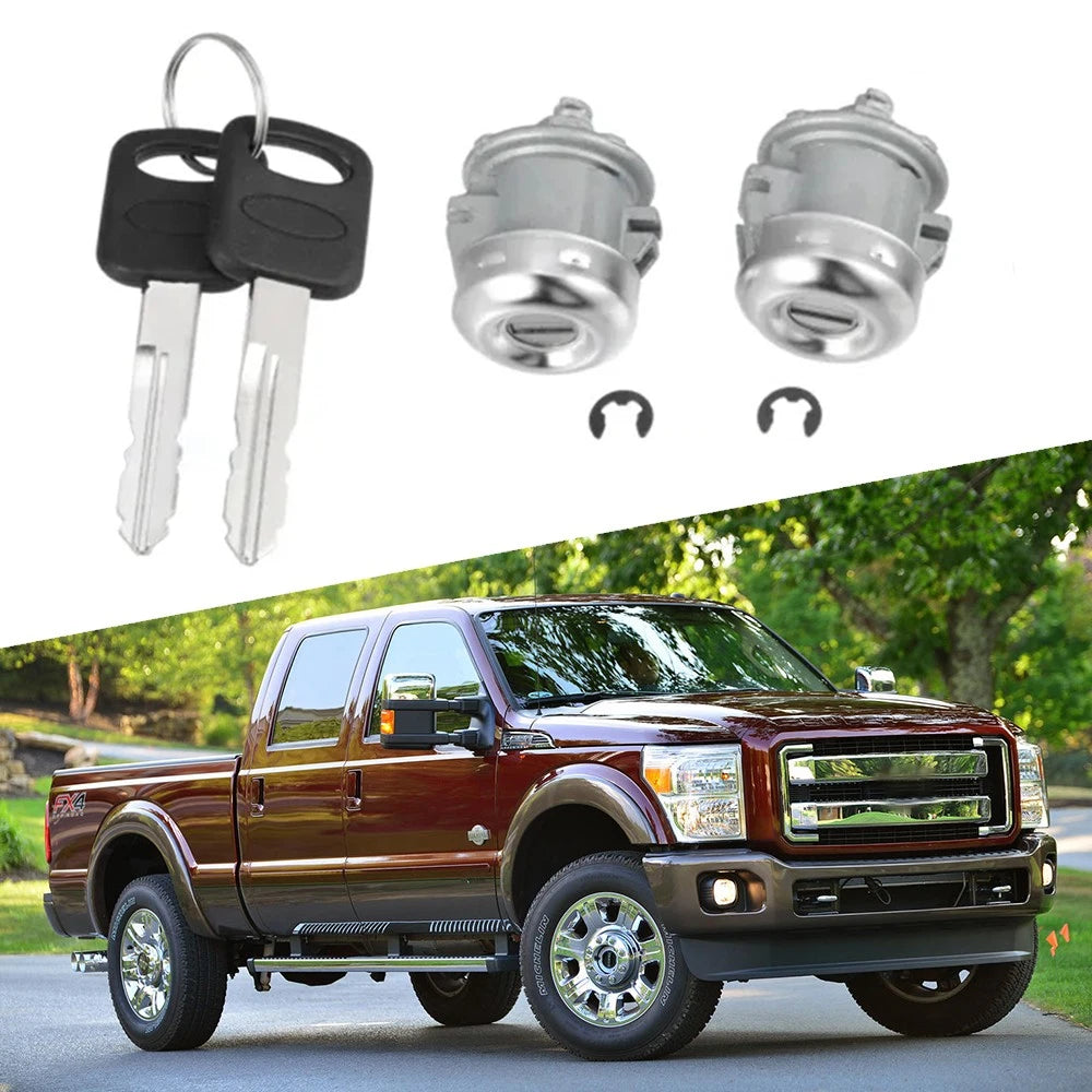 Door Lock Cylinder & Keys for Ford F150 F250 F350 Super Duty (2004–2008) 7C3Z1521990A
