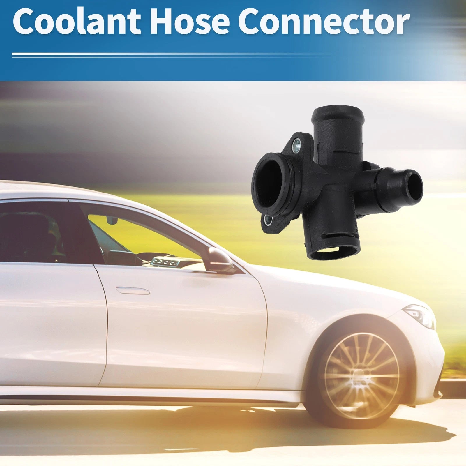 Engine Coolant Hose Connector for VW Touran (2003–2010) No. 06A121133 Black