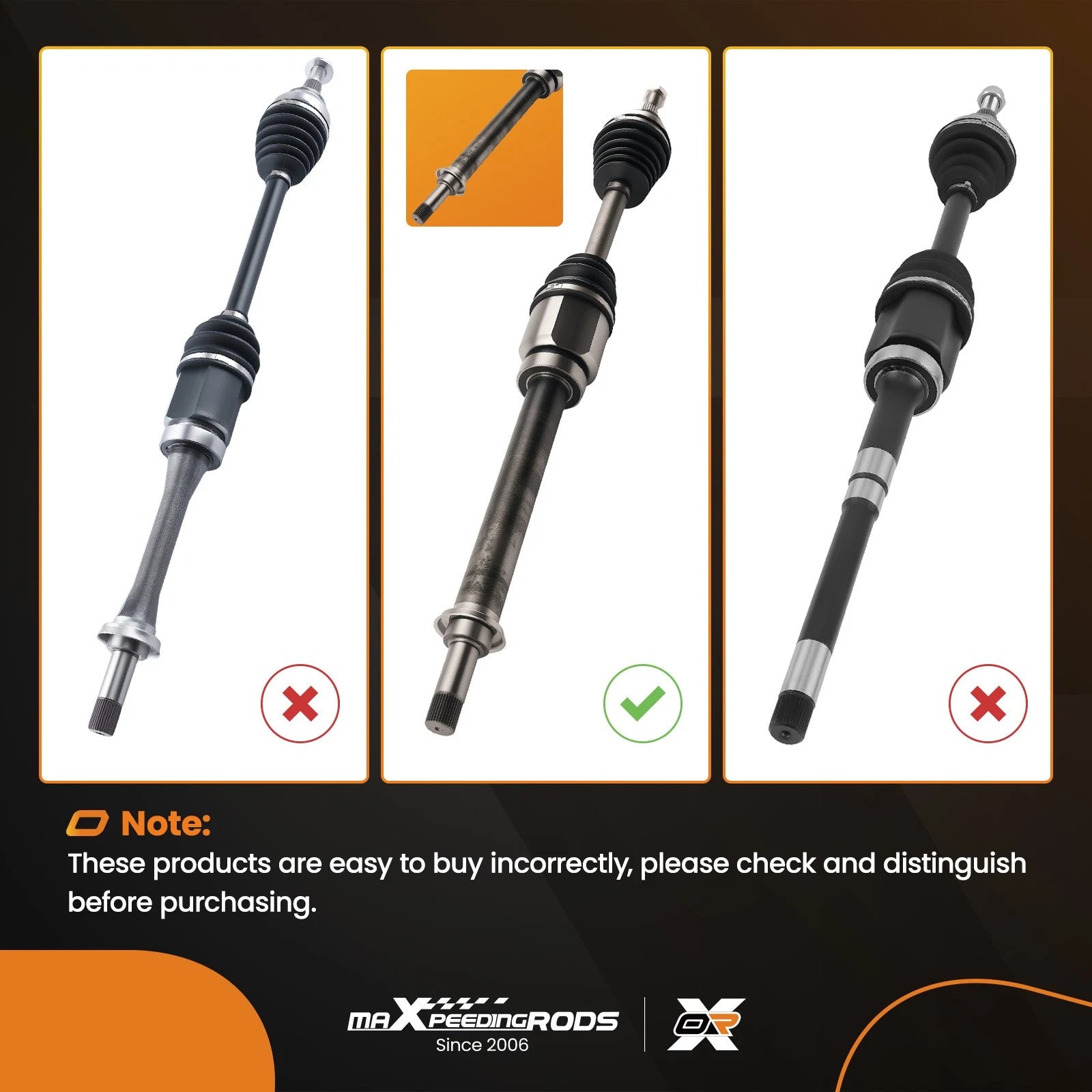 CV Half Shaft Axle Set for Ford Escape Lincoln MKZ (2013–2019)