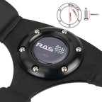 14" Black Leather Steering Wheel for Ford Mustang (1984–2004)