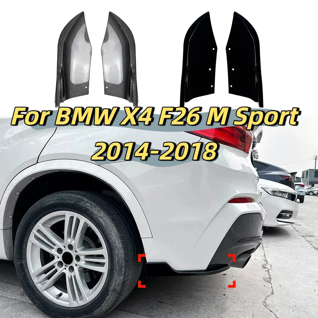 Rear Bumper Side Corner Splitter Aporn Spats for BMW X4 (2014–2018)