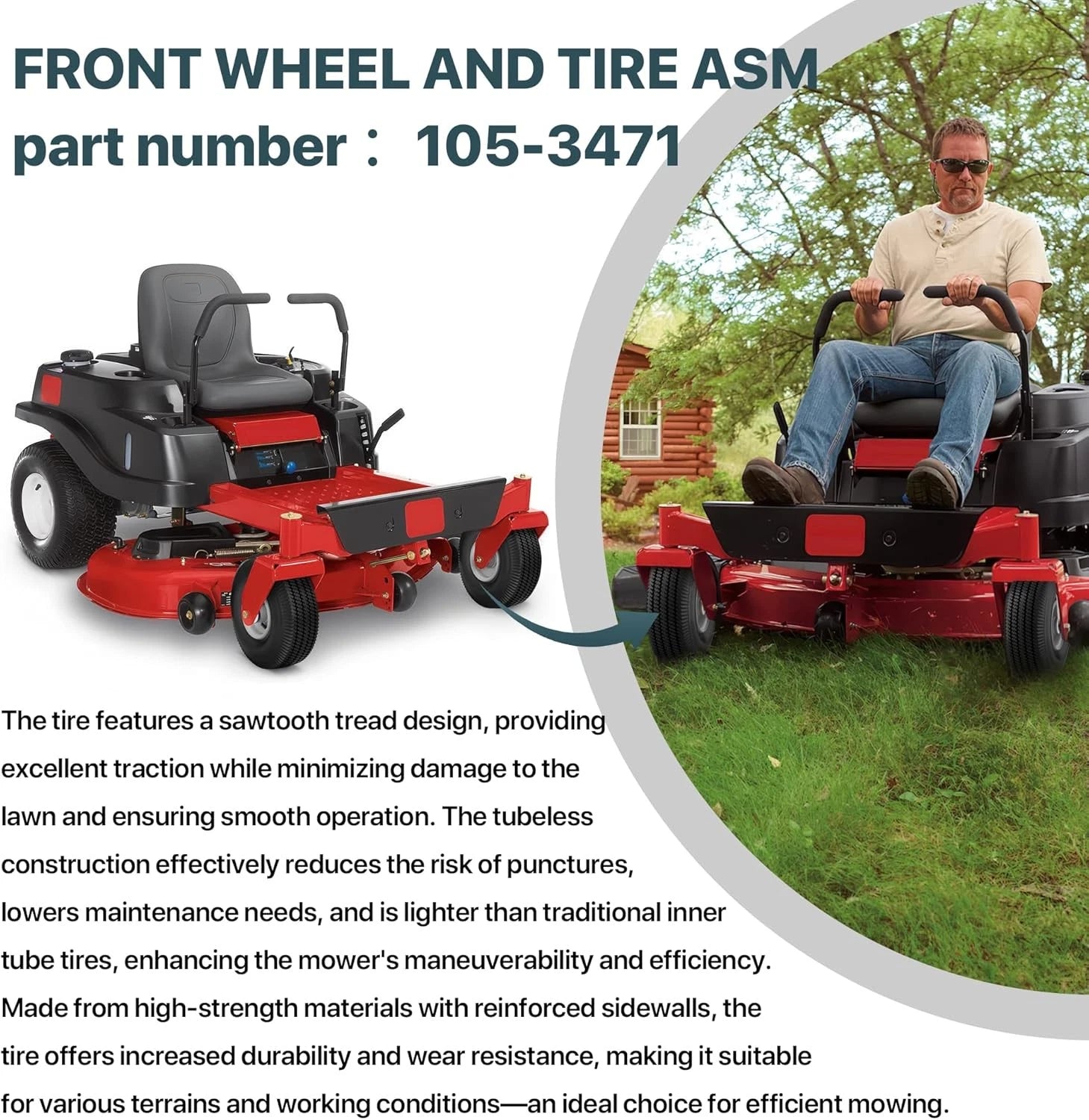 2X Front Wheel & Tire Assembly for Toro TimeCutter (2010-2023)