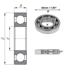 Deep Groove Ball Bearing P0 for Scooter Skateboard Wheel (20x42x8mm)