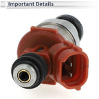 Fuel Injector N350-13-250 for Mazda RX-7 (1989–1991) 1 Pc Red
