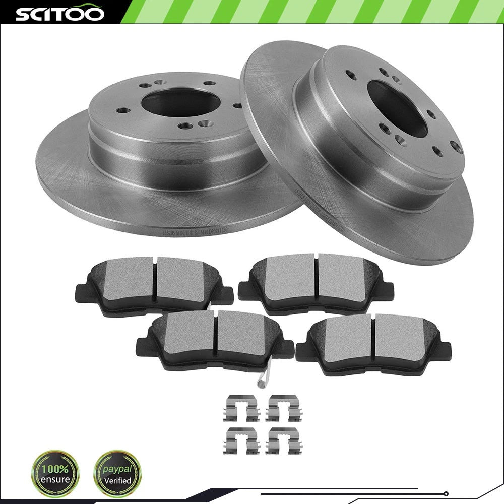 Rear Solid Brake Rotor & Ceramic Pad for Hyundai Azera Sonata (2008–2011)