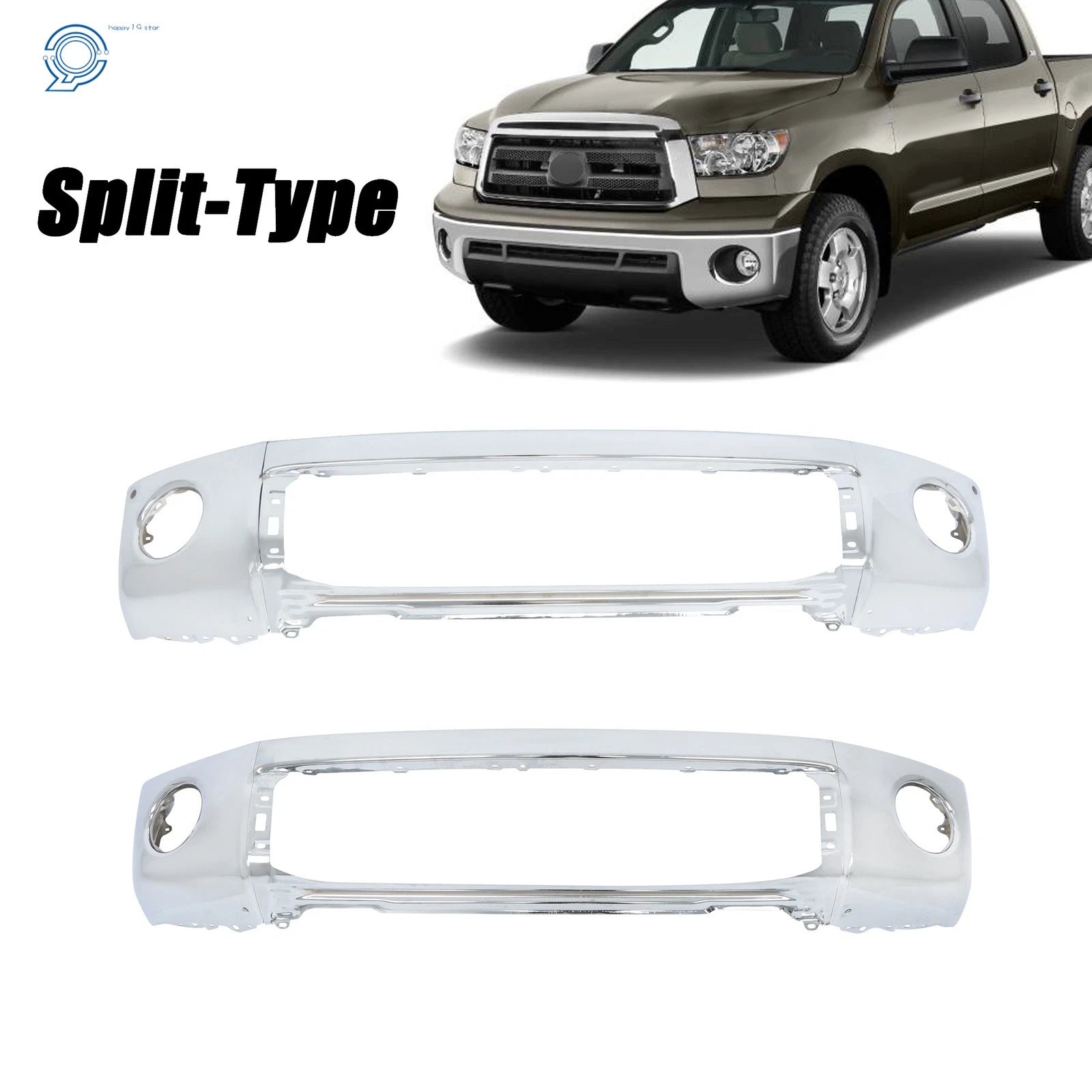 Front Bumper Steel for Toyota Tundra (2007–2013) Chrome