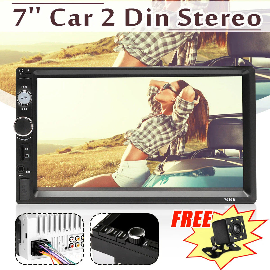MP5 Car Radio Player Touch Screen 7'' Bluetooth Hands-free Card With Camera