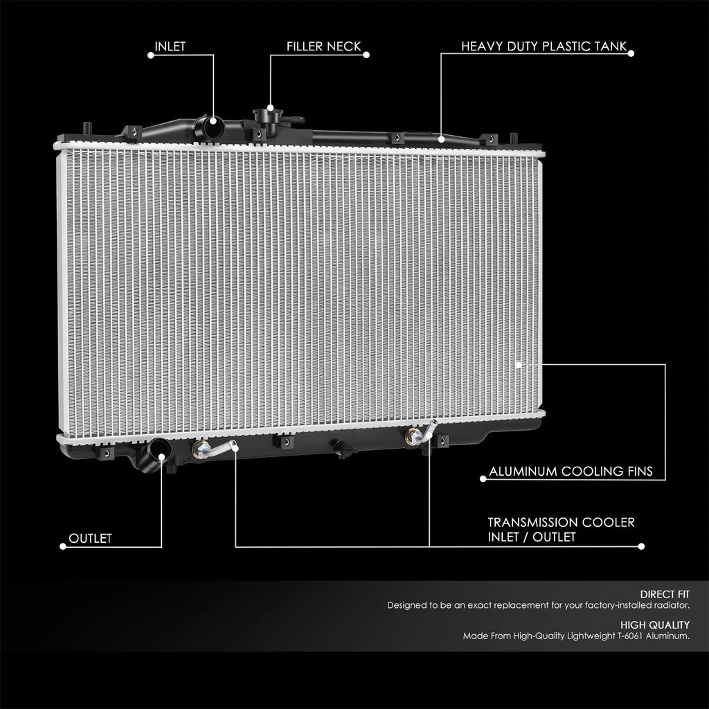 OE Style Aluminum Radiator 1-1/4in for Honda Accord Hybrid (2005–2007) DPI 2783