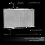 OE Style Aluminum Radiator 1-1/4in for Honda Accord Hybrid (2005–2007) DPI 2783