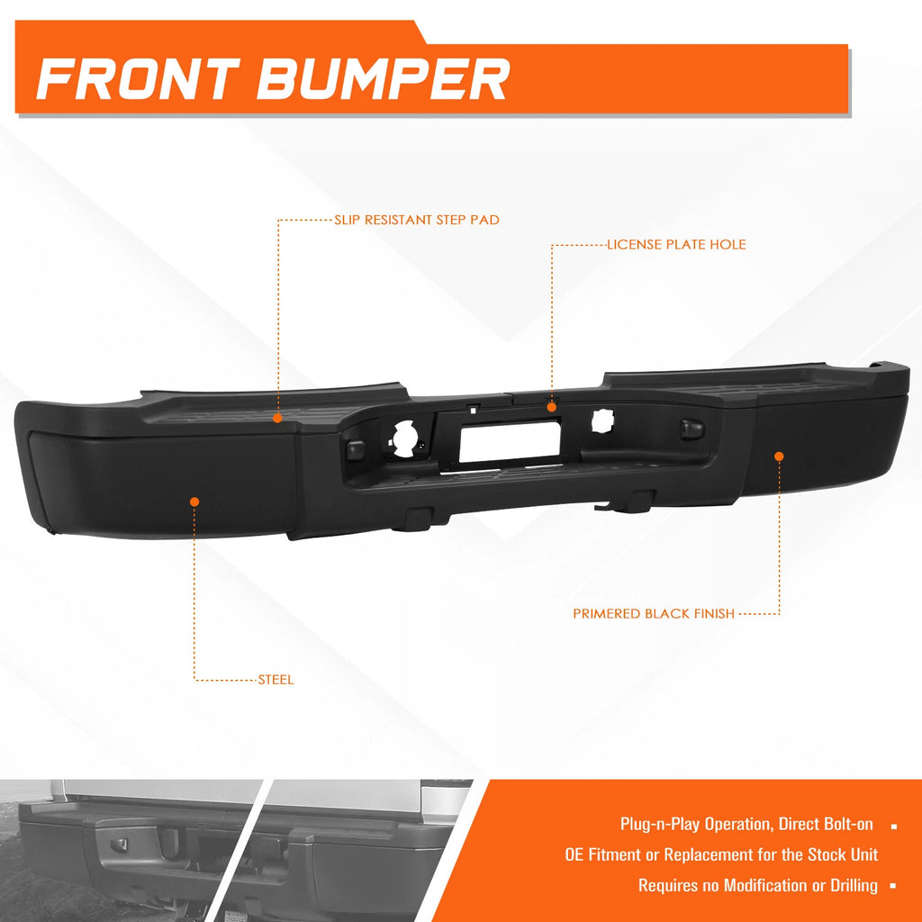 Rear Step Bumper + License Lights for Silverado Sierra 2500/3500HD (2011–2014)