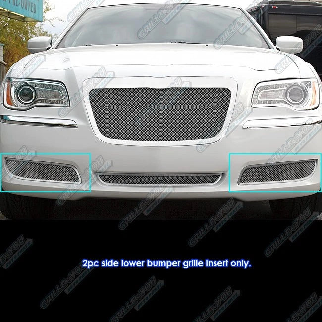 Fog Light Cover for Chrysler 300C (2011–2014) Stainless Chrome Mesh Grille