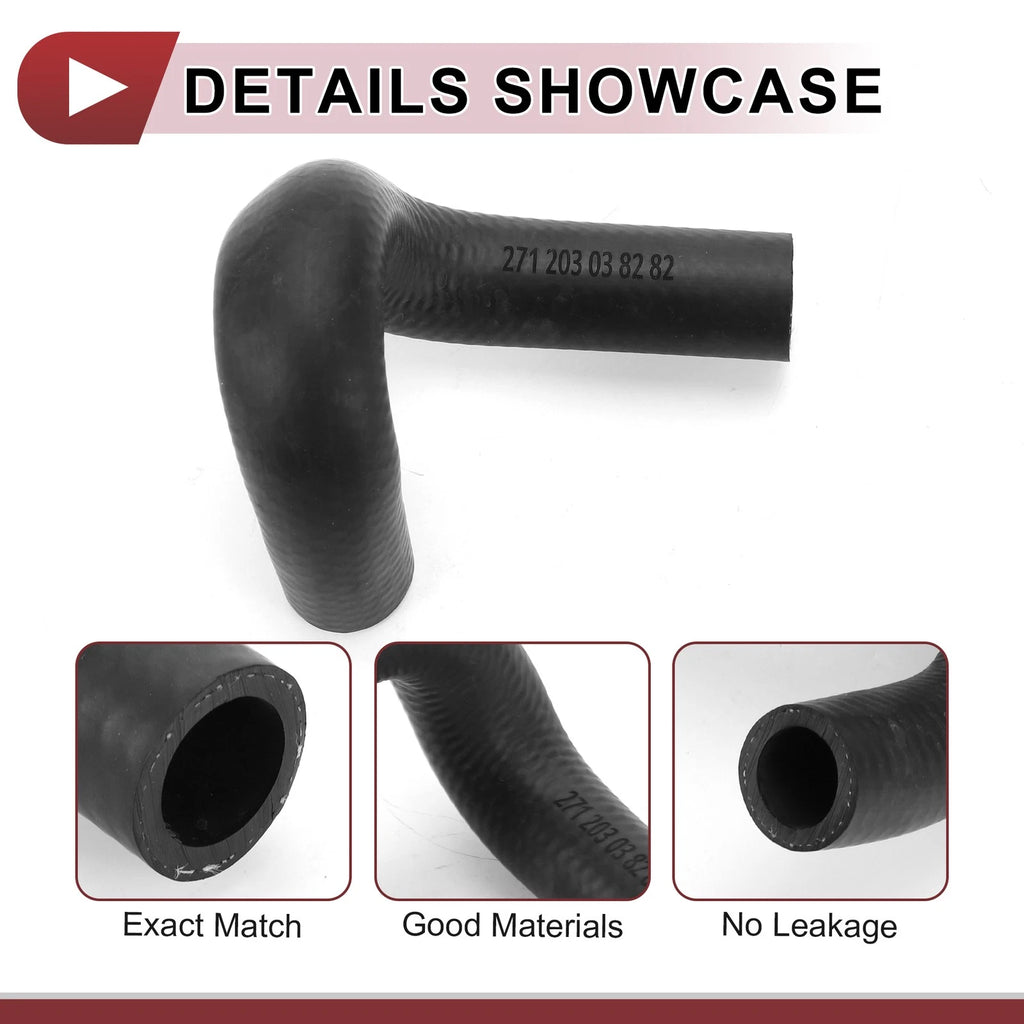 HVAC Heater Hose for Mercedes Benz C250 SLK250 (2012–2015) No. 2712030382 Rubber