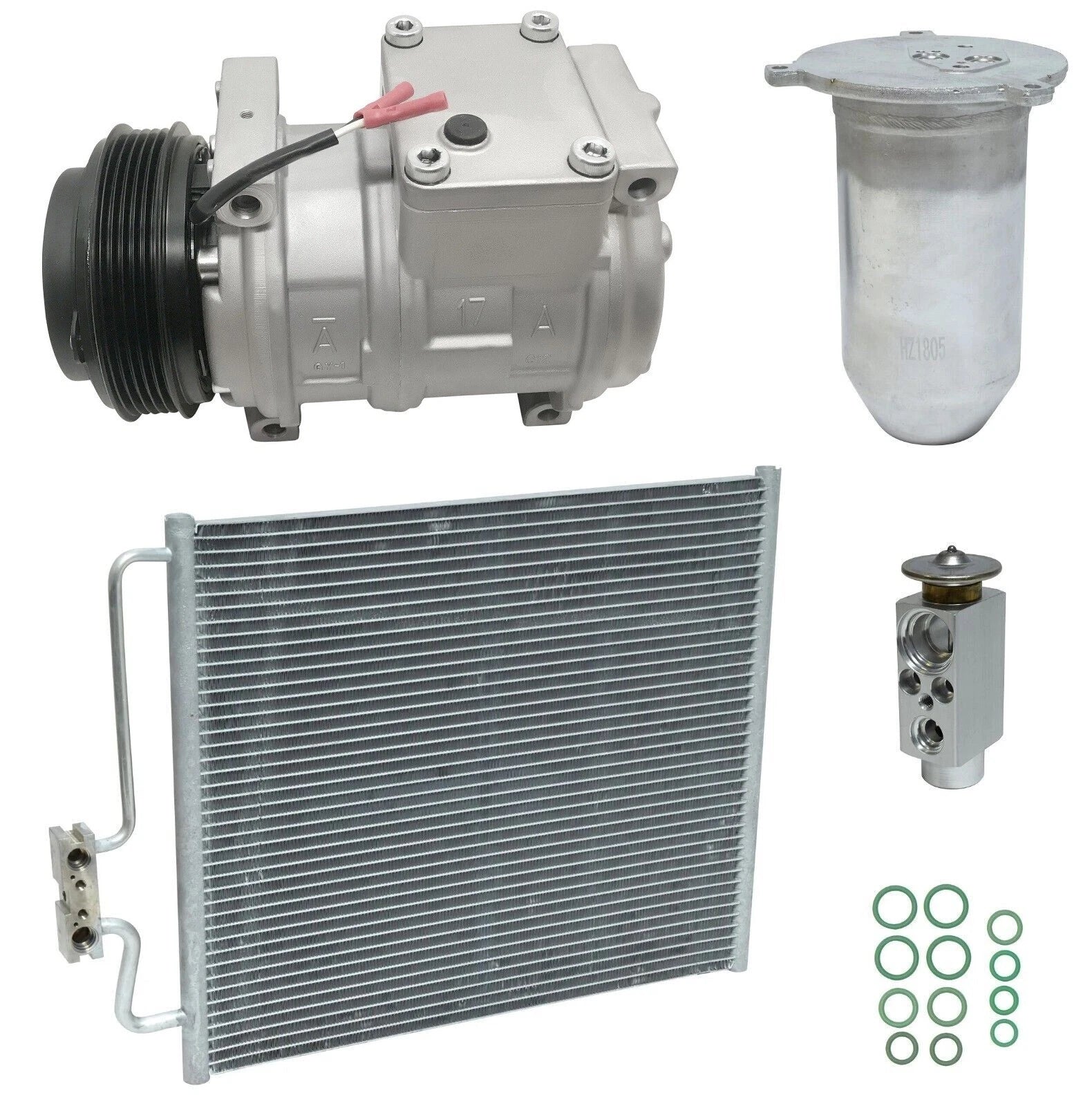 AC Compressor Kit with Condenser Replacement for BMW 750iL (1996–1999)