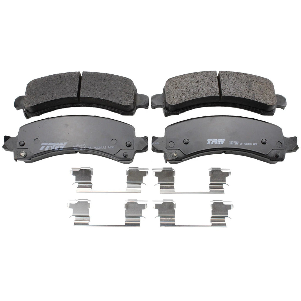 DuraGo Rear Rotors & TRW Pro Metallic Disc Brake Pads Kit for Express Savana 2500 (2003–2023)