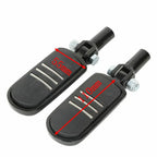 Black Passenger Footpegs Mounts for Harley Heritage Softail Fatboy (2000-2006)