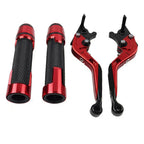 Red Extendable Brake Clutch Lever Grip Set for Yamaha XMAX 125/300 (2017-2023)