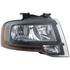 Halogen Headlight for Ford Expedition (2015–2017) - Right, Bulb Reflector, Black