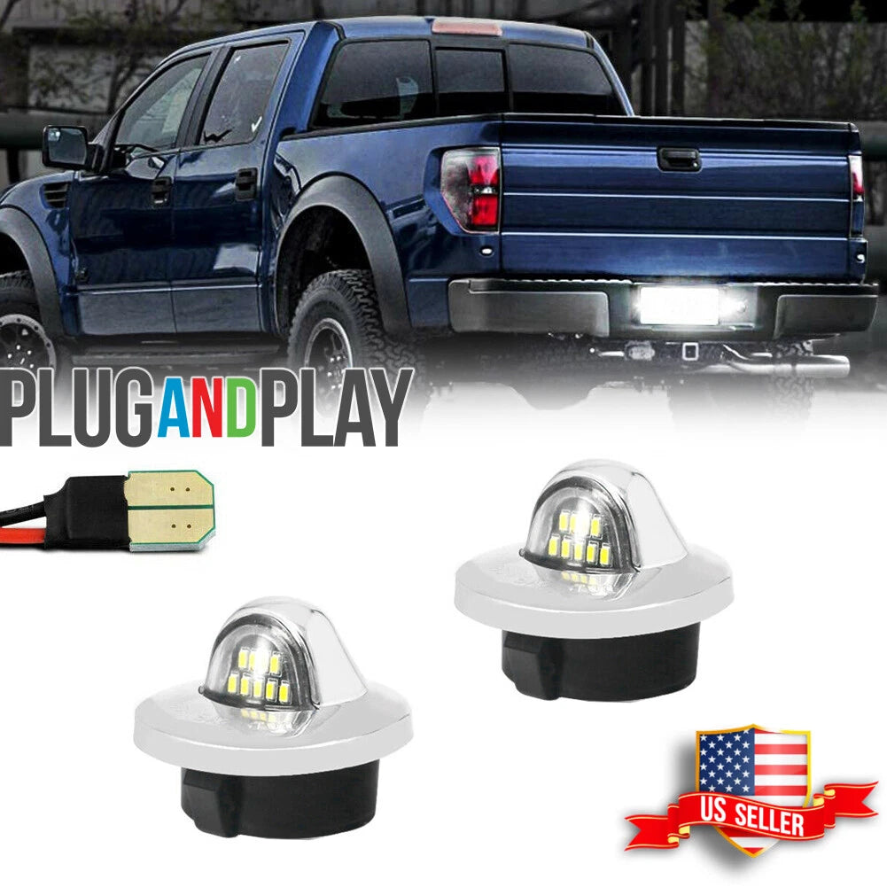 LED License Plate Lights for Ford F-150 Raptor Explorer (2010–2023)