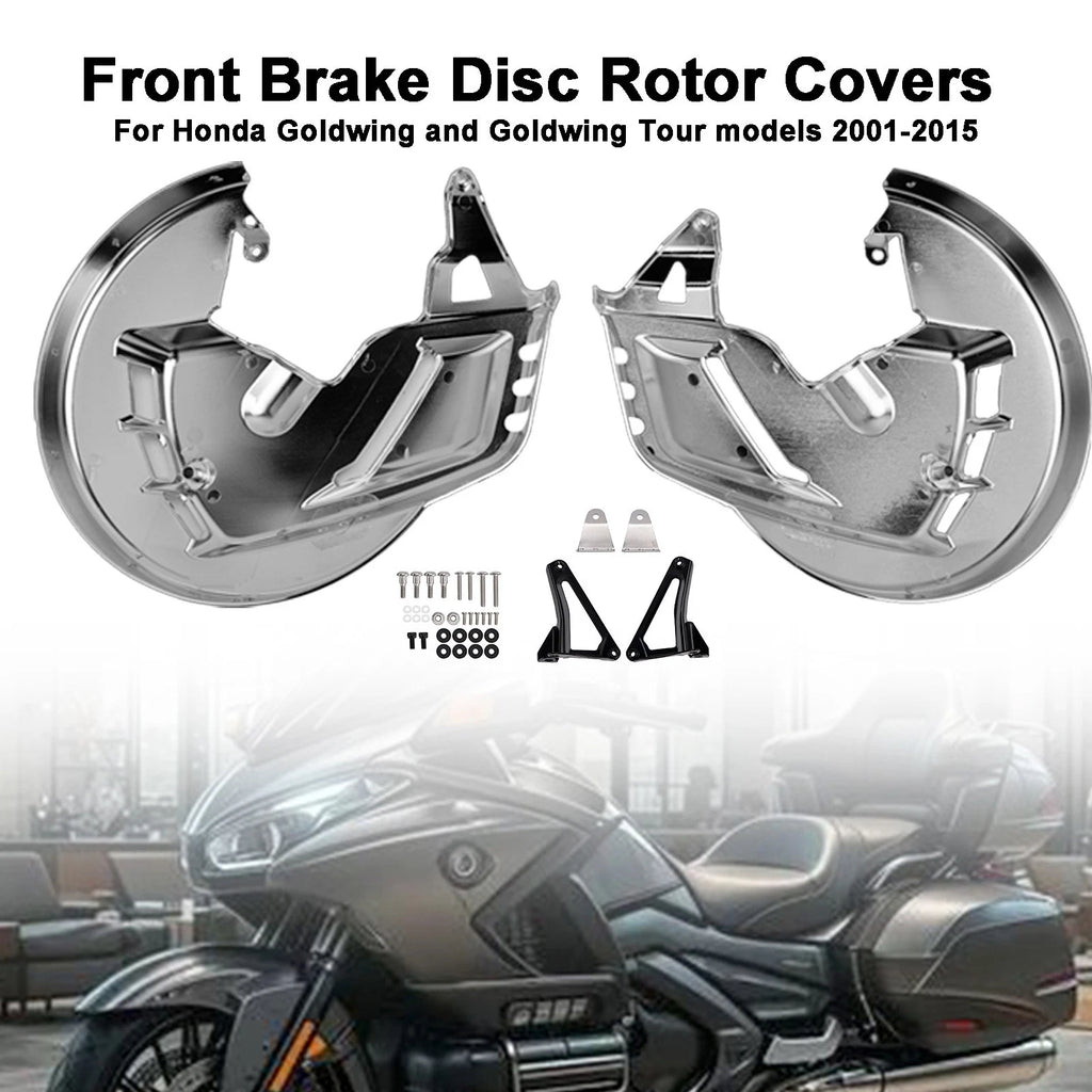 Front Brake Disc Rotor Covers for Honda Goldwing GL1800 F6B (2001–2015) Chrome