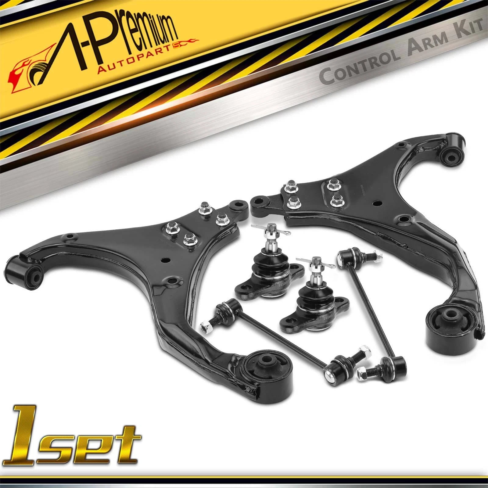 Set of 6 Front Control Arms & Sway Bars for Hyundai Tucson (2005–2009) Kia Sportage (2005–2009)