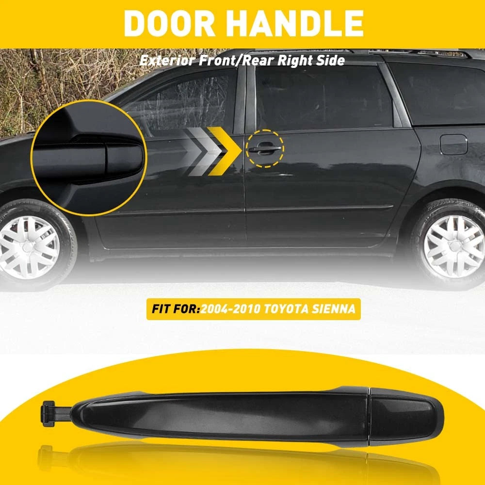 Sliding Rear Black Door Handle for Toyota Sienna (2004–2010)