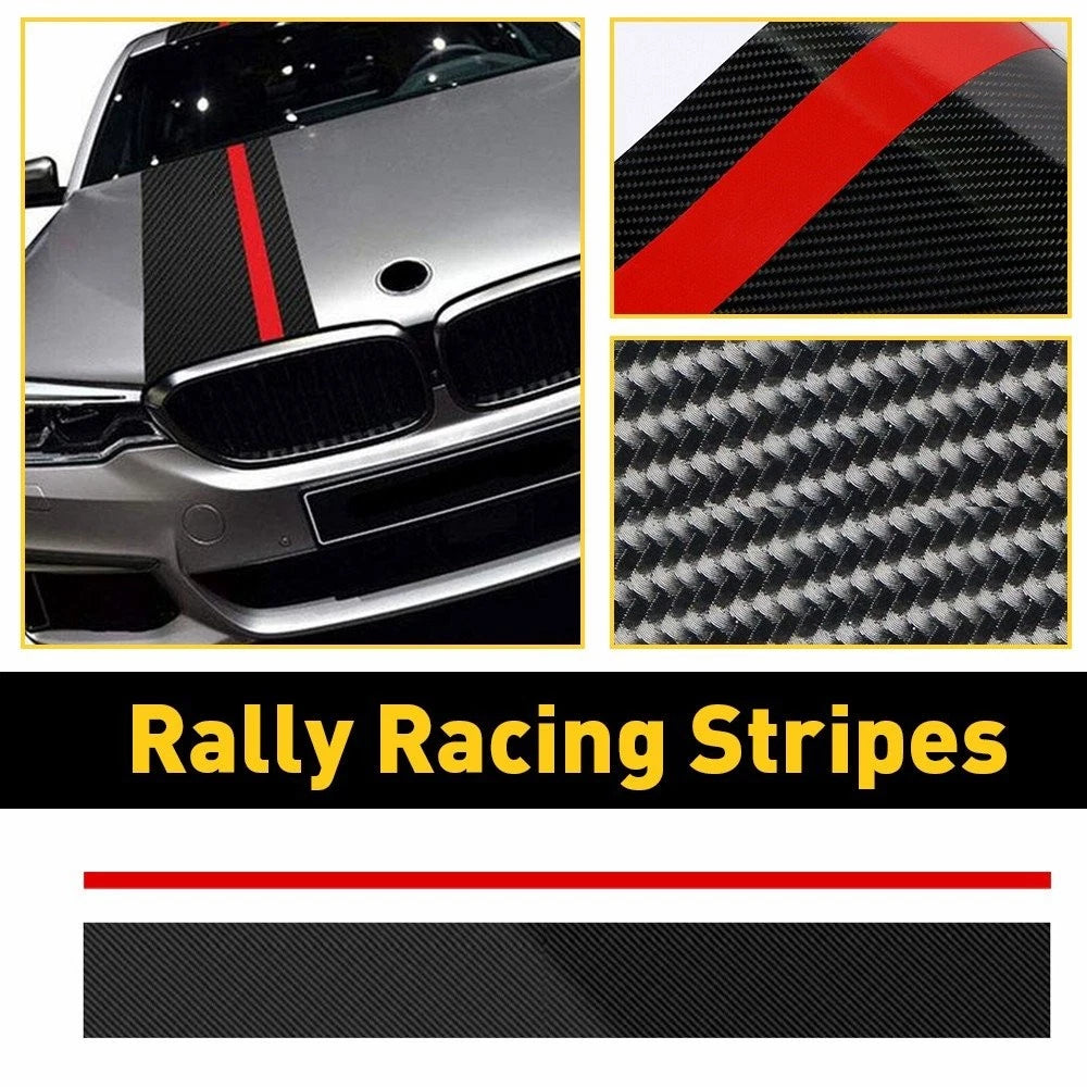 5D Carbon Fiber Front Hood Decal Vinyl Wrap for Universal Vehicles (2010–2023)