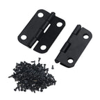 10pcs Mini Black Door Hinges for Dollhouse (25mm x 18mm)