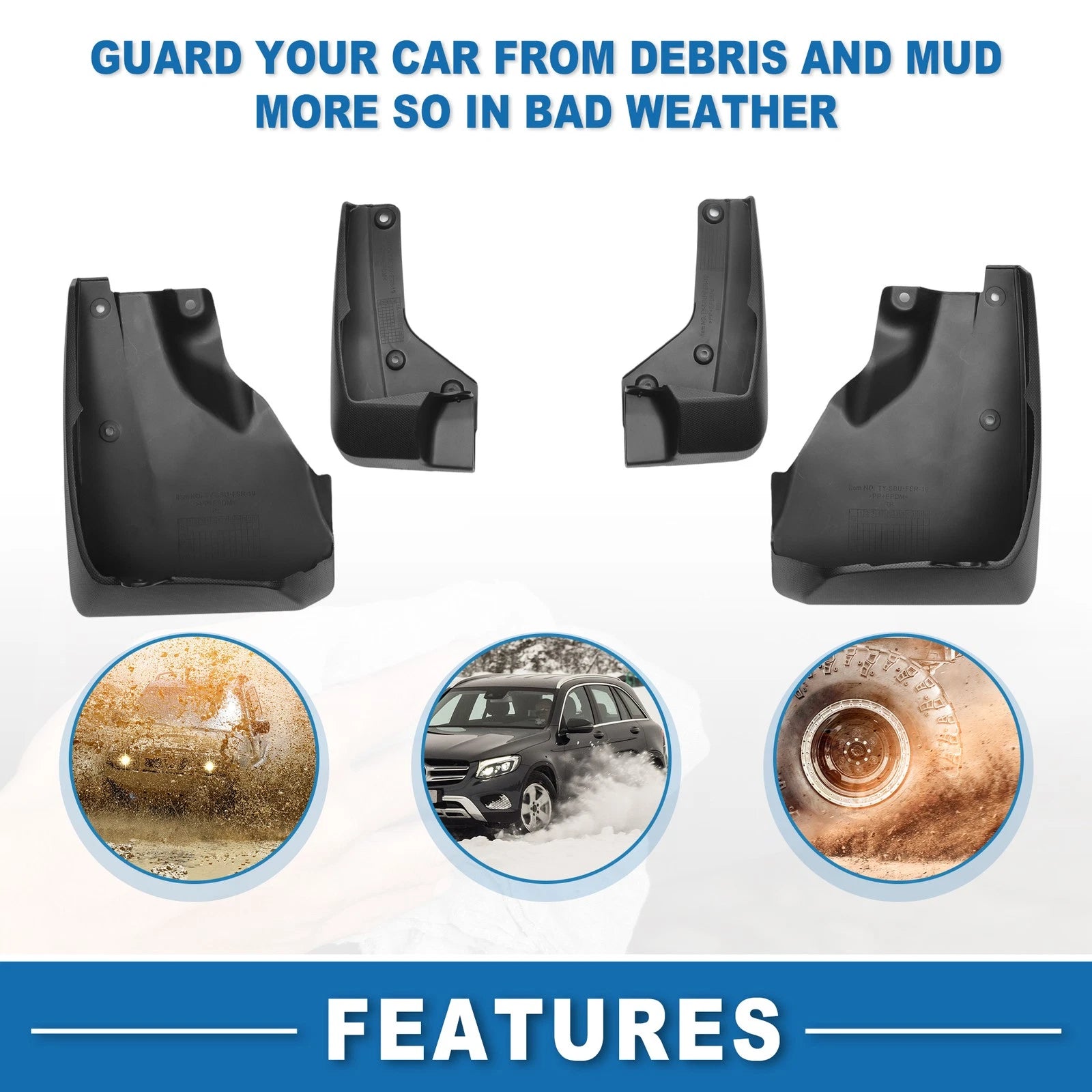 Mud Flap Splash Guard for Subaru Forester (2019–2021)