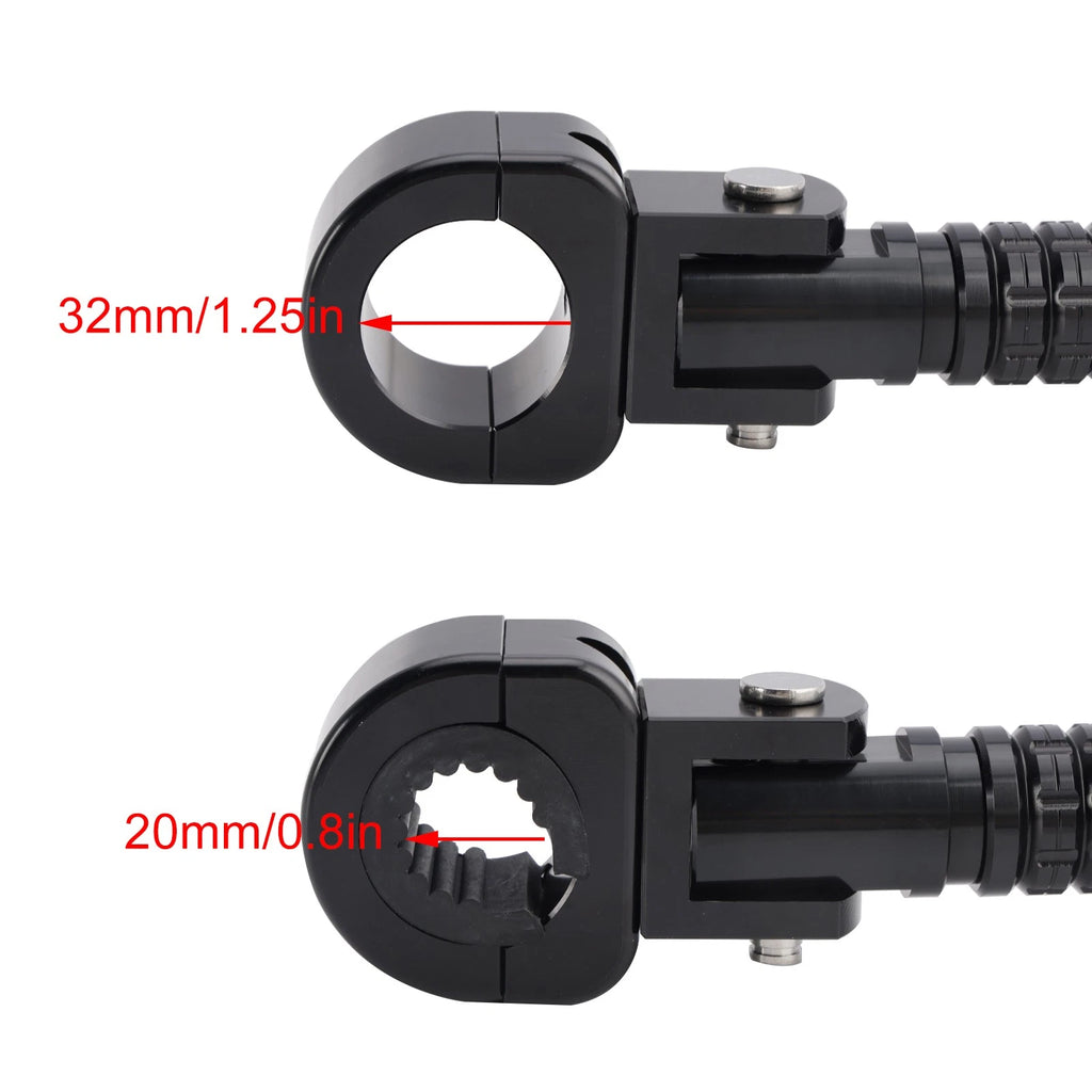 Universal Front Footrests Foot Pegs for Motorcycle 1.25" Bars