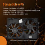 Radiator Cooling Fan w/ Shroud for Jeep Cherokee KL (2014–2023) 52014621AE