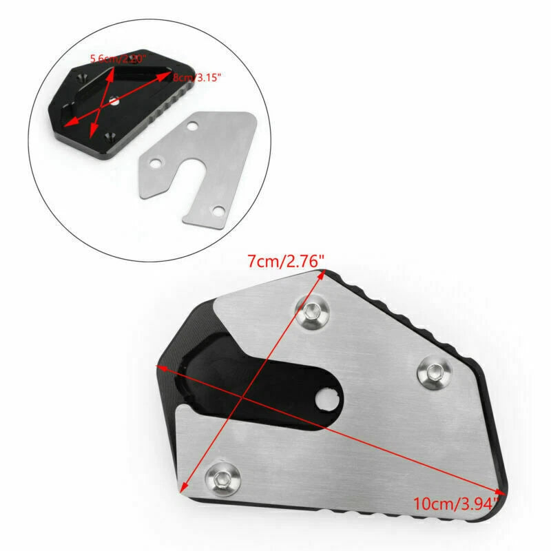 CNC Kickstand Side Stand Extension Pad for Suzuki V-Strom 650XT (2017–2019) T9