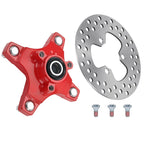Front Red Wheel Hub & Brake Disc for Honda TRX250X (2009–2020), TRX400X (2009, 2012–2014)