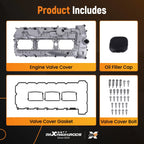 Aluminum Valve Cover Kit w/ Gasket, Bolts & Oil Cap for BMW N55 640i 740i X3 X5 (2011–2019)